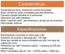 Motobomba Centrifuga 1Hp 110-220V 1F 1.5X1.5" Ihm Caracol Super 1 1/2A-1W Rss
