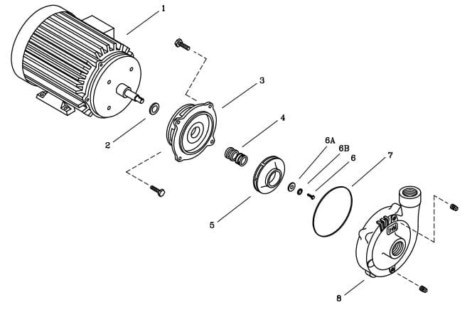 63913000A2 / Bomba Centrifuga 3Hp 3F 220/440V 1.5"  