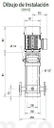 70120035 / Motobomba 7.5Hp  3F 220/440V  BMV4-160-253 11/4x11/4" Barmesa