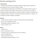 Acm75  / Motobomba Centrifuga 1Hp 1F  110/220V Acm75  leo