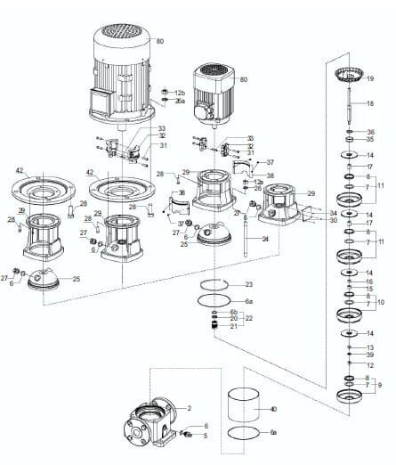 Motobomba Multietapas V 5Hp 220-440V 3F 1.25X1" Barnes Vse 2 18-50