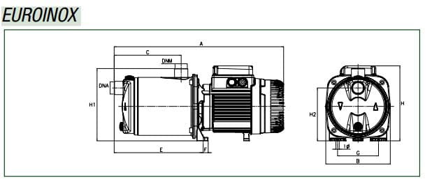 60119515 / Bomba Multietapas 1.1Hp  110/220V Horizontal Dab  Euroinox 40/506M