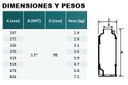 Bomba Lapicero 0.5Hp Sin Motor 4X1.5" Aqua Pak M2X05-4