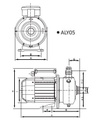 Motobomba Centrifuga 0.5Hp 220V 1F 1.25X1" Aqua Pak Aly05-1230