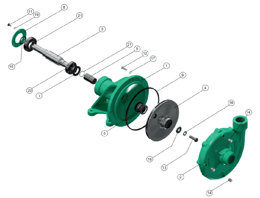 Motobomba Centrifuga Eje Libre 1.5X1.5" Barnes Hu 1.5
