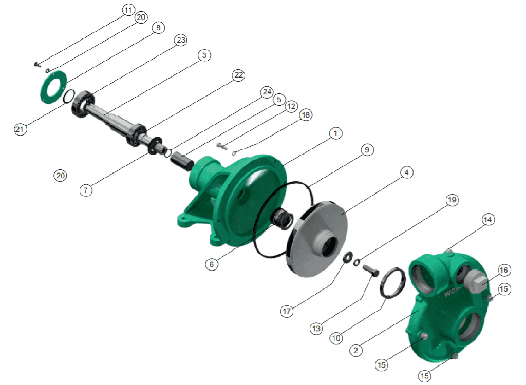 Motobomba Centrifuga Eje Libre 3X3" Barnes Ku 3