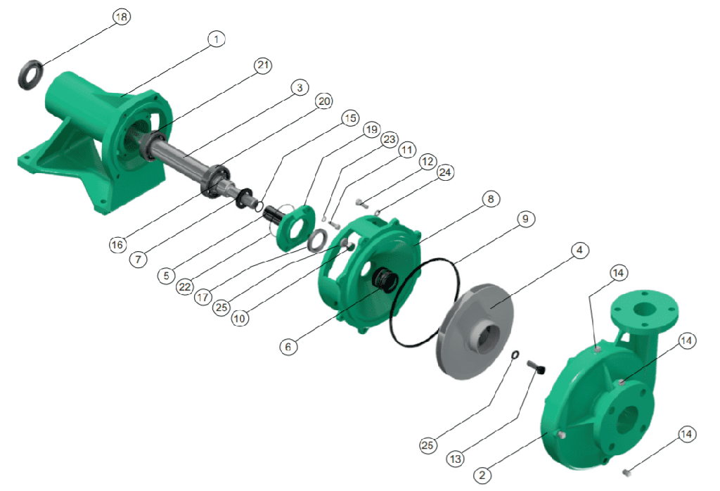 Motobomba Centrifuga Eje Libre 2.5X2" Barnes Qu 2