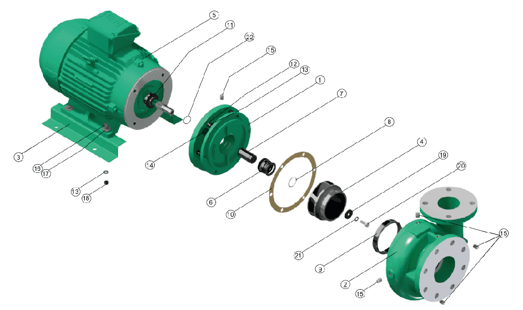 Motobomba Centrifuga 25Hp 220-440V 3F 4X3" Barnes Ge 3B 250