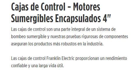 2801044915 / Caja de control Franklin QD 1/2HP 115V 1F