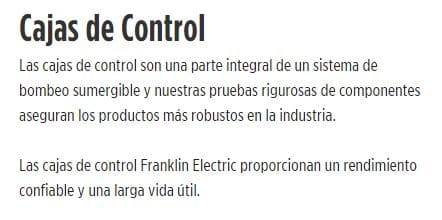 2822019210 / Caja de control Franklin STANDARD 7,5HP 230V 1F