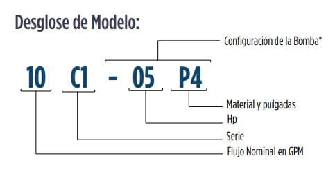 10C1-05P4-2W230 / Motobomba Franklin Lapicero  10GPM  0,5HP  7Et. con motor 230V 1F