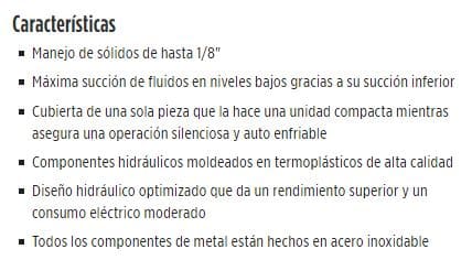 20XC1-05P4-2W230 / Motobomba Franklin Lapicero  20XGPM  0,5HP  6Et. con motor 230V 1F