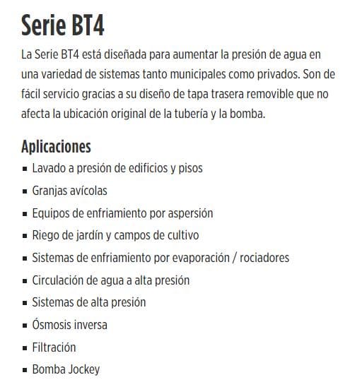 5BT05S4-PE / Motobomba Franklin Multietapa Sola 5GPM 0,5HP 9Et. / 1x1"