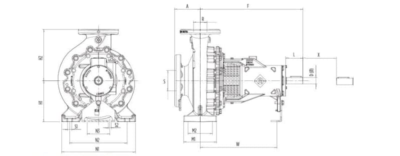 100-065-200-BF-IM219 / Motobomba Franklin Centrifuga Eje Libre / 4x2.5”