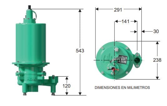 Motobomba Sumergible 2Hp 220V 3F 1.25" Barnes Ng 1.25 20-2-220 Hf