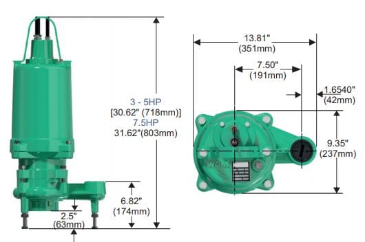 Motobomba Sumergible 3Hp 220V 3F 2" Barnes Ng 2 30-2-220