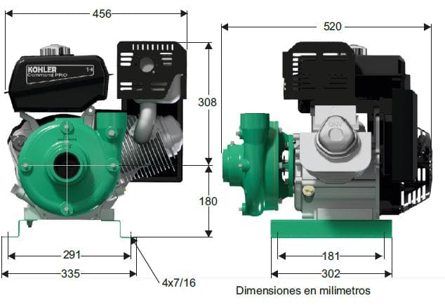 Motobomba Centrifuga 14Hp Gasolina 2X1.5" Barnes Gg 1.5B 140 Kl