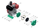 Motobomba Centrifuga 10Hp Diesel 1.5X1.25" Barnes Gd 1.25B 100 Hf