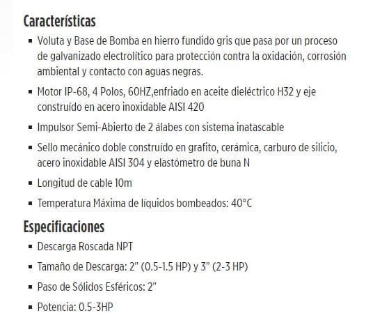 1.5FWS2301-0202 / Motobomba Franklin Sumergible 1,5HP / 230V 1F / 2"