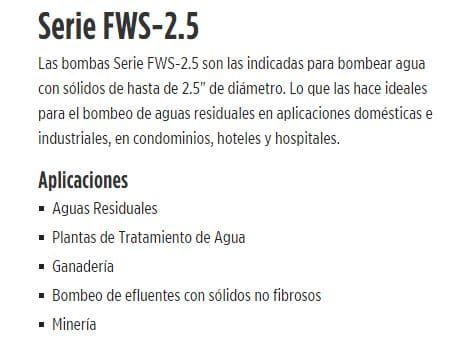 1FWS2301-03025 / Motobomba Franklin Sumergible 1HP / 230V 1F / 3"