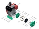 Motobomba Centrifuga 10Hp Diesel 2X1.5" Barnes Gd 1.5B 100 Hf