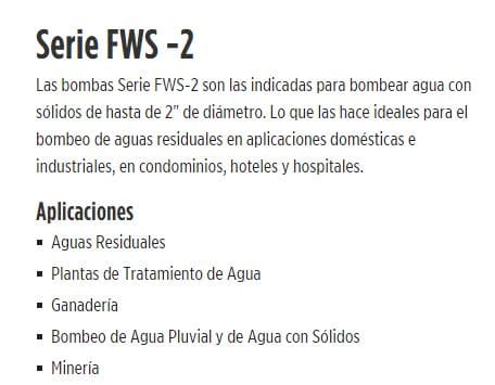 3FWS2303-0302 / Motobomba Franklin Sumergible 3HP / 230V 3F / 3"