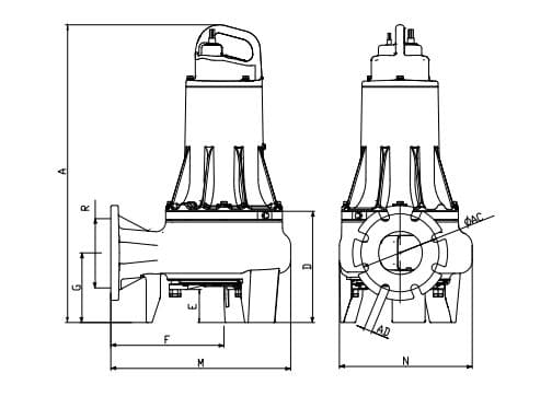 3FWS2303-0403 / Motobomba Franklin Sumergible 3HP / 230V 3F / 4"