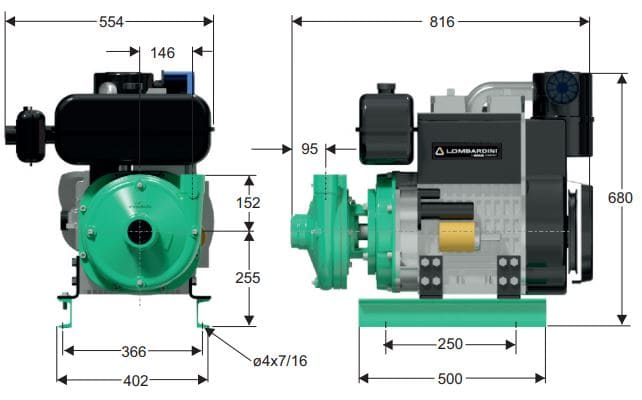 Motobomba Centrifuga 28Hp Diesel 2.5X2" Barnes Gd 2C 280 Ld-E
