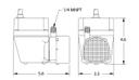Motobomba Sumergible 1/40Hp 115V 1F 0.25" Little Giant 2E-38N