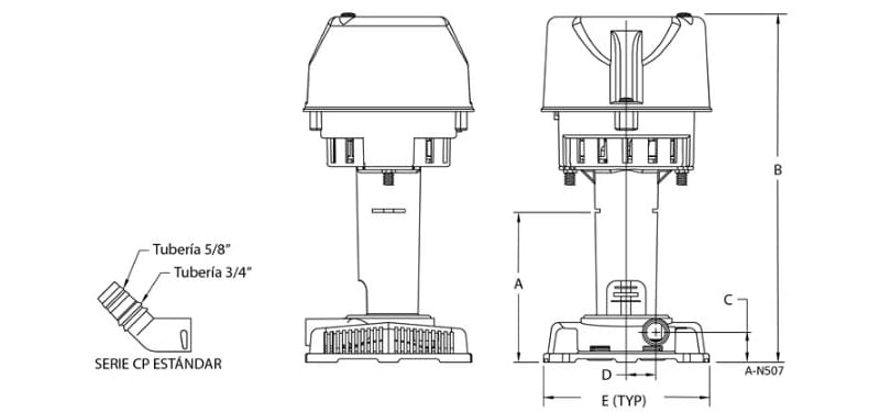 CP1-115 / Bomba Little Giant 1/70HP / 115/127V 1F