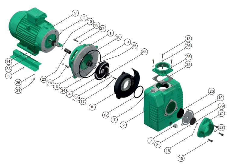 Motobomba Autocebante 7.5Hp 220-440V 3F 4X4" Barnes Ae 4 75