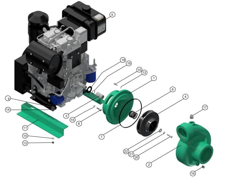 Motobomba Centrifuga 22Hp Diesel 4X3" Barnes Qd 3 220 Hf-E