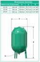 25136 / Tanque Barnes Aqua press membrana 300Lts / Vertical
