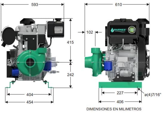 Motobomba Centrifuga 22Hp Diesel 2.5X2" Barnes Gd 2B 220-Hf-E