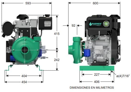 Motobomba Centrifuga 22Hp Diesel 2.5X2" Barnes Gd 2C 220-Hf-E
