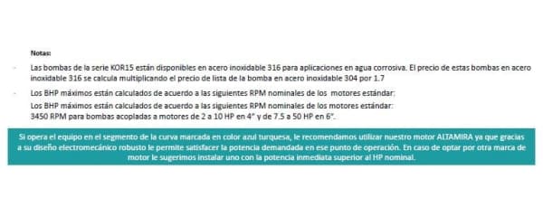 Bomba Lapicero 2Hp Sin Motor 3" Altamira Kor15 R20-1-1B