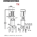 Motobomba Multietapas V 1Hp 220-440V 3F 1.25X1.25" Altamira T0.6Xe-10-9