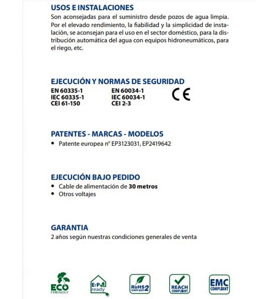Motobomba Lapicero 1Hp 220V 1F 1.25" Pedrollo 4Blockm2/8