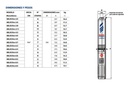 Motobomba Lapicero 1Hp 220V 1F 1.25" Pedrollo 4Blockm2/8