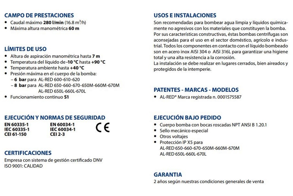 Equipo de Presión 1 Bomba Al-redm660-4 2Hp 220V 1F 40-60Psi 1 Tanque Membrana 100Lts Horizontal Pedrollo Hydrofresh