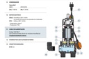 Motobomba Sumergible 0.75Hp 220V 1F 1.5" Pedrollo Zxm2/40 Vortex