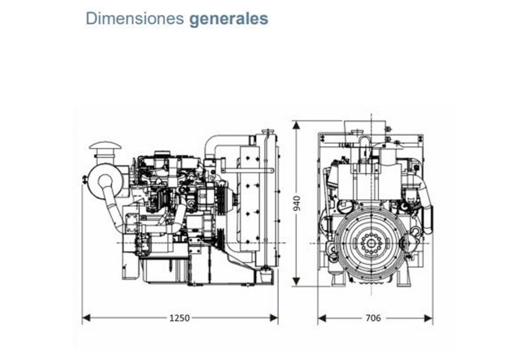 Motor Diesel Volante 125Hp 2200Rpm Lovol 10066Tz