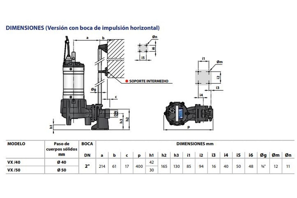 Motobomba Sumergible 5.5Hp 440V 3F 3" Pedrollo Bc55/35