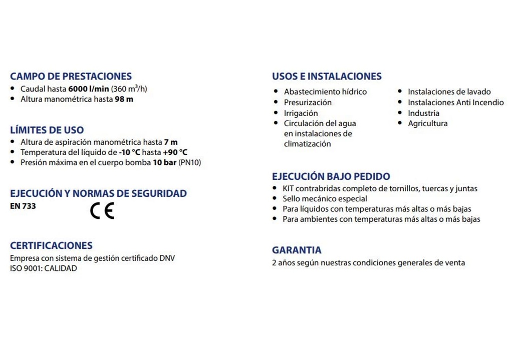 Motobomba Centrifuga 100Hp Eje Libre 5X4" Pedrollo FG100/250A