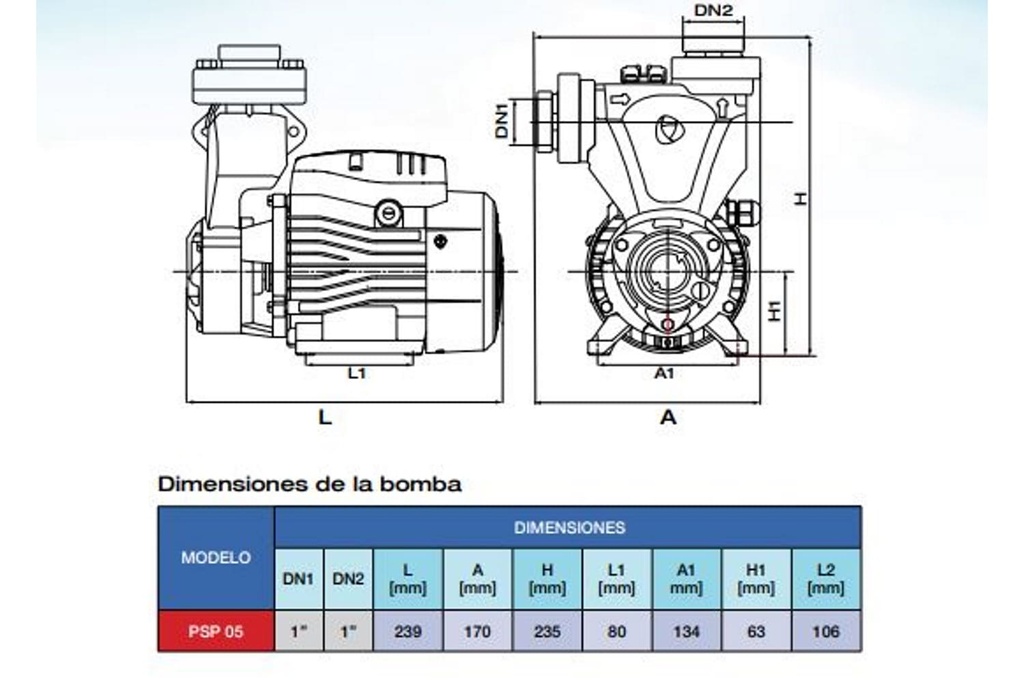 Motobomba Periferica 0.5Hp 110V 1F 1X1" Pearl Psp05A16S