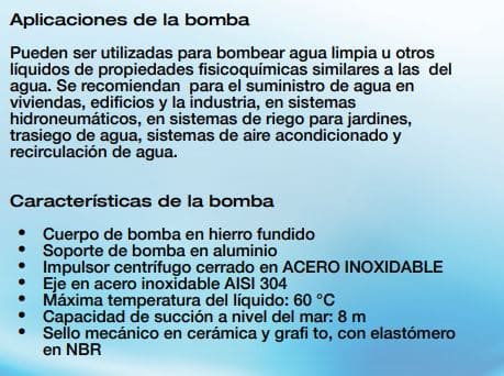 Motobomba Centrífuga 1.5Hp 110-220V 1F 1.25X1" Pearl Cep15F16S