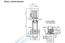 Motobomba Multietapas V 7.5Hp 220-440V 3F 1.25X1.25" Pearl Vpc5-22 75H36E