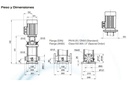 Motobomba Multietapas V 15Hp 220V  3F 2X2" Pearl Vpc15-8 150H36Ee
