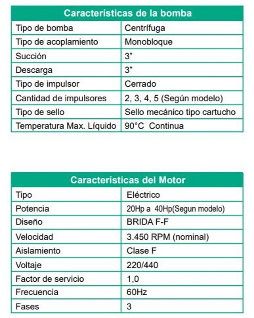 Motobomba Multietapas V 20Hp 220-440V 3F 3X3" Barnes Vse 45 2-200