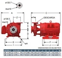 Motobomba Centrifuga 30Hp 220-440V 3F 2.5X2” Barnes Qe 2 300(B) Motor Listado Fire Pump